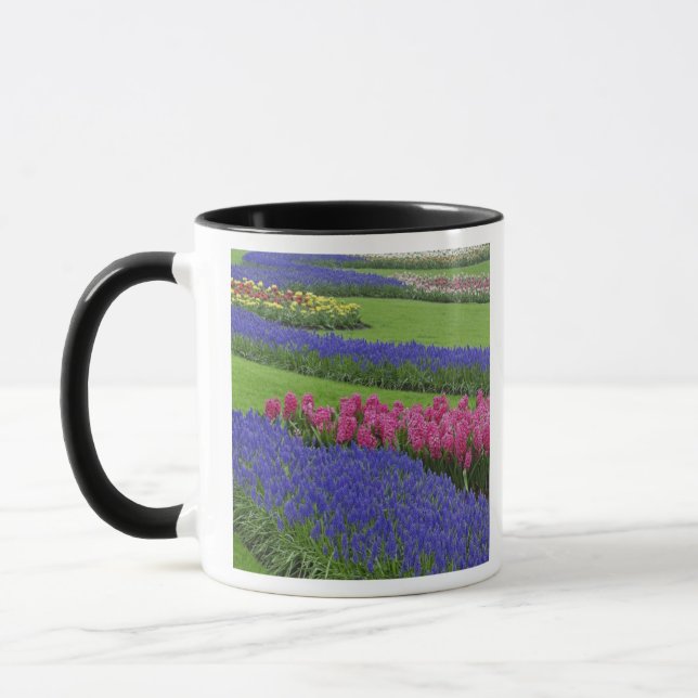 Pattern of Grape Hyacinth, tulips, and Mug (Left)