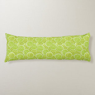 Pattern Of Green Lime Slices Body Cushion