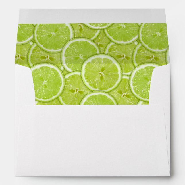Pattern Of Green Lime Slices Envelope (Back (Bottom))