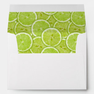 Pattern Of Green Lime Slices Envelope