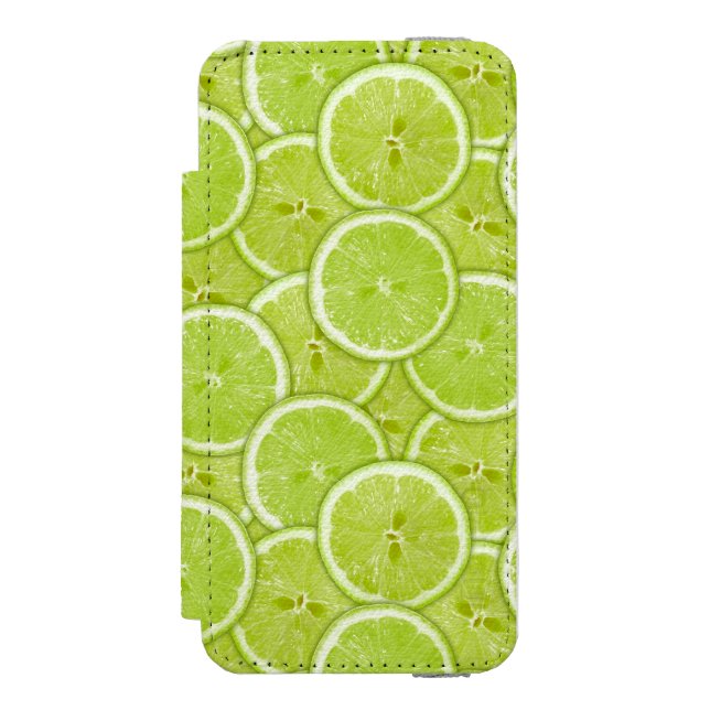 Pattern Of Green Lime Slices Incipio iPhone Wallet Case (Folio Front)