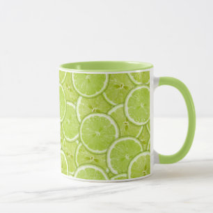Pattern Of Green Lime Slices Mug