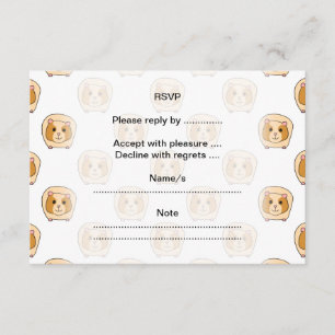 Pattern of Guinea Pigs. RSVP Card