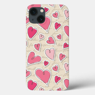 Pattern of Hearts iPhone 13 Case
