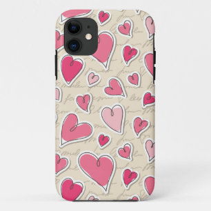 Pattern of Hearts iPhone 11 Case