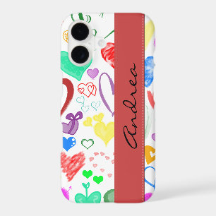 Pattern Of Hearts, Colourful Hearts, Your Name