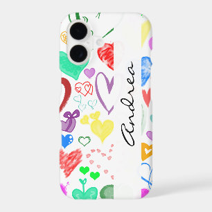 Pattern Of Hearts, Colourful Hearts, Your Name