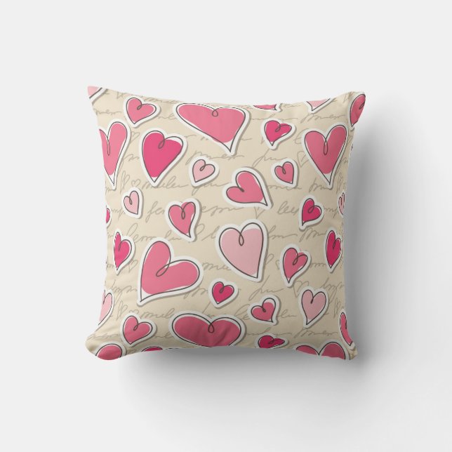 Pattern of Hearts Cushion (Front)