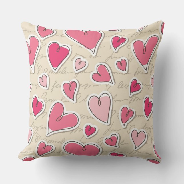Pattern of Hearts Cushion (Front)