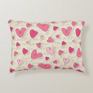Pattern of Hearts Decorative Cushion