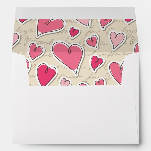 Pattern of Hearts Envelopes (Back (Bottom))