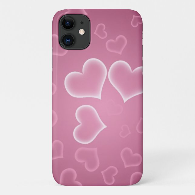 Pattern Of Hearts, Pink Hearts, Hearts Pattern Case-Mate iPhone Case (Back)
