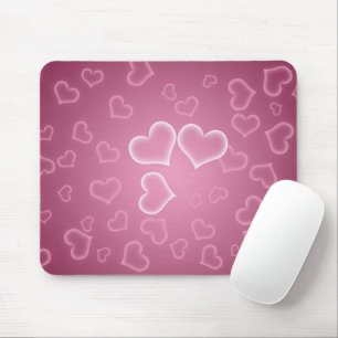 Pattern Of Hearts, Pink Hearts, Hearts Pattern Mouse Mat