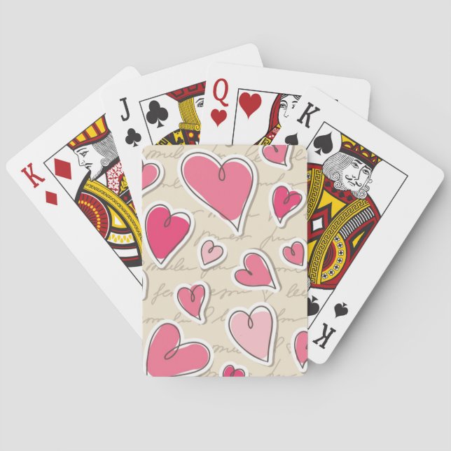 Pattern of Hearts Playing Cards (Back)