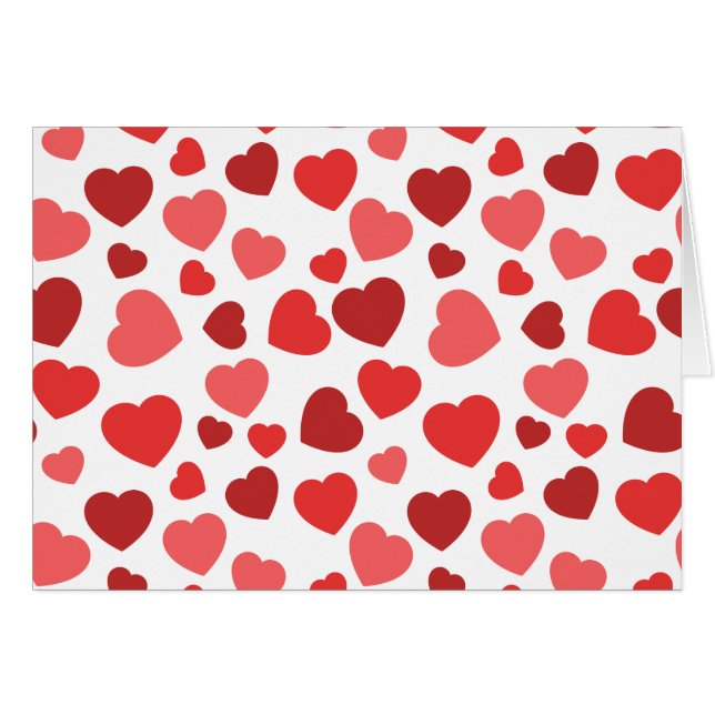 Pattern Of Hearts, Red Hearts, Hearts Pattern (Front Horizontal)
