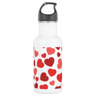 Pattern Of Hearts, Red Hearts, Hearts Pattern 532 Ml Water Bottle