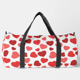 Pattern Of Hearts, Red Hearts, Hearts Pattern Duffle Bag