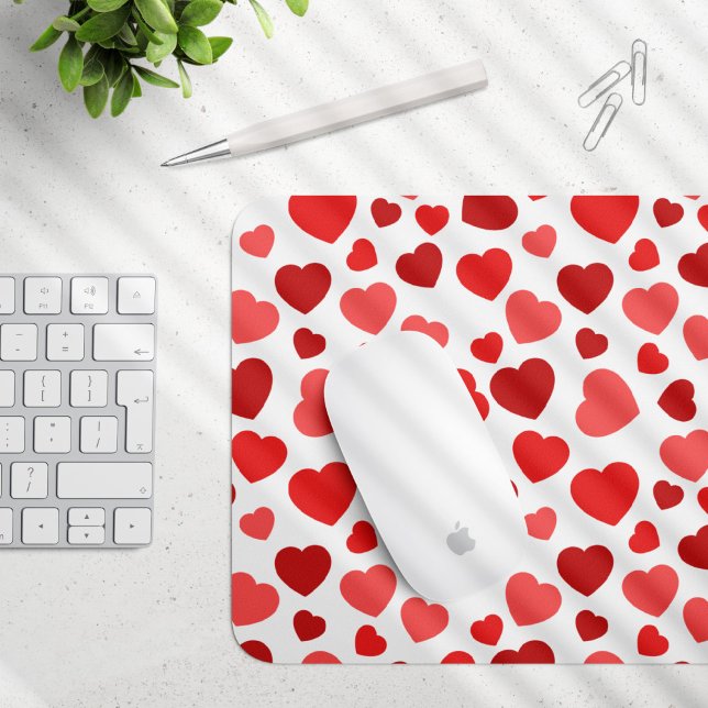 Pattern Of Hearts, Red Hearts, Hearts Pattern Mouse Mat (Creator Uploaded)