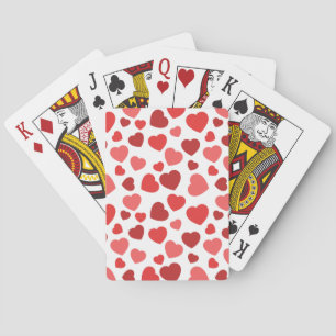 Pattern Of Hearts, Red Hearts, Hearts Pattern Playing Cards