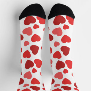 Pattern Of Hearts, Red Hearts, Hearts Pattern Socks