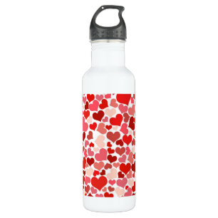 Pattern Of Hearts, Red Hearts, Love 710 Ml Water Bottle