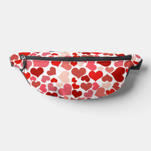 Pattern Of Hearts, Red Hearts, Love Bum Bags