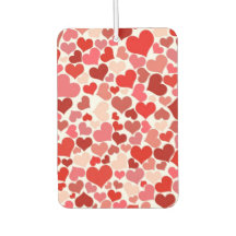 Pattern Of Hearts, Red Hearts, Love Car Air Freshener