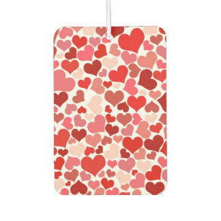 Pattern Of Hearts, Red Hearts, Love Car Air Freshener