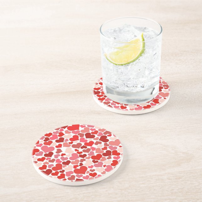 Pattern Of Hearts, Red Hearts, Love Coaster (Side)