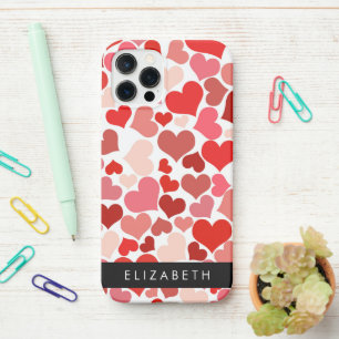 Pattern Of Hearts, Red Hearts, Love, Your Name iPhone 12 Pro Case