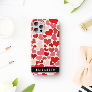 Pattern Of Hearts, Red Hearts, Love, Your Name iPhone 12 Pro Case
