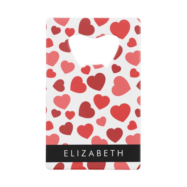 Pattern Of Hearts, Red Hearts, Your Name (Front)