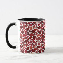 Pattern of Hearts Stylish Modern Pink Red Chic