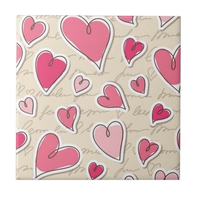 Pattern of Hearts Tile (Front)