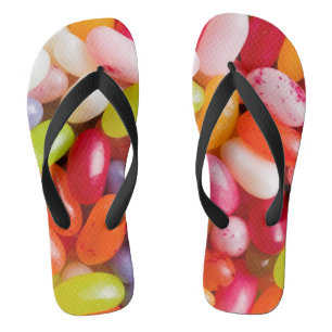 Pattern of jelly beans flip flops