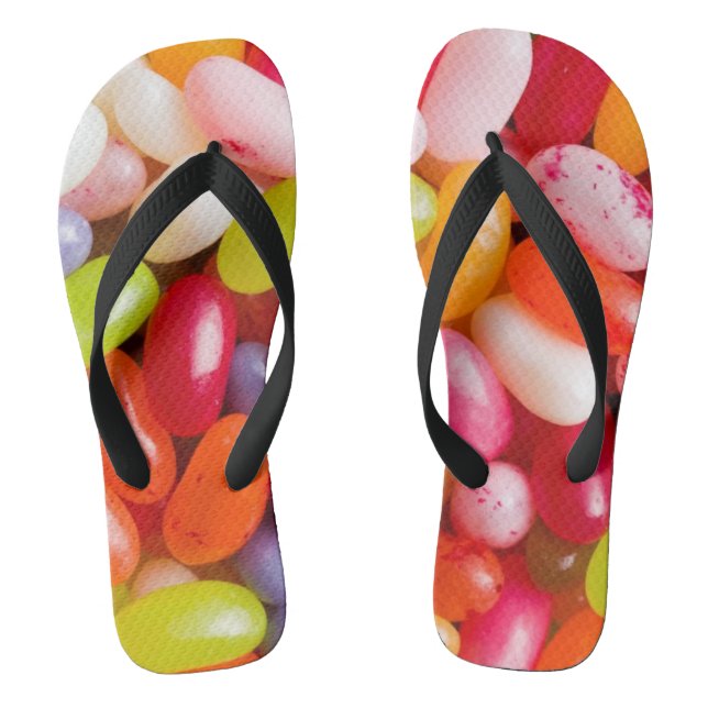 Pattern of jelly beans flip flops (Footbed)