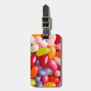Pattern of jelly beans luggage tag