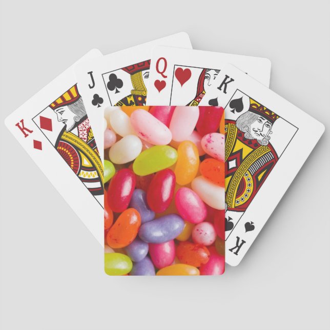Pattern of jelly beans playing cards (Back)
