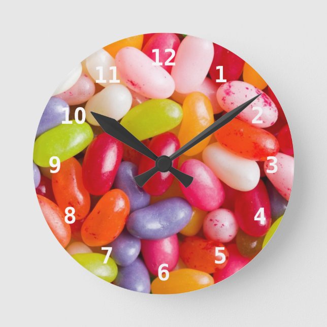 Pattern of jelly beans round clock (Front)