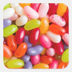 Pattern of jelly beans square sticker