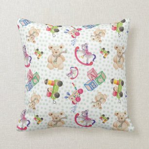 Pattern of kid's toys cushion
