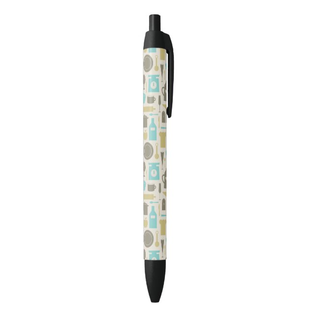 Pattern Of Kitchen Tools Black Ink Pen (Bottom (Vertical))