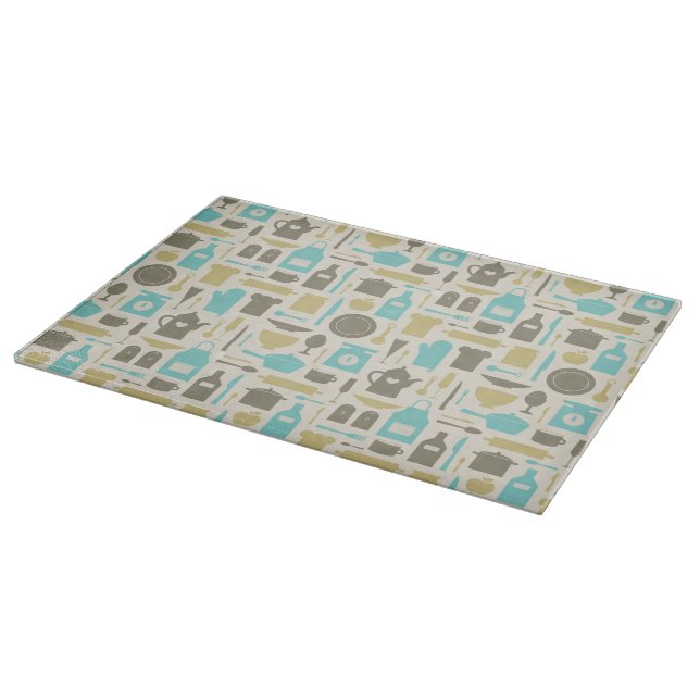 Pattern Of Kitchen Tools Cutting Board (Corner)