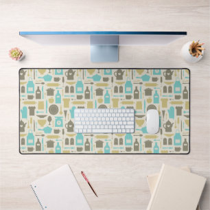 Pattern Of Kitchen Tools Desk Mat