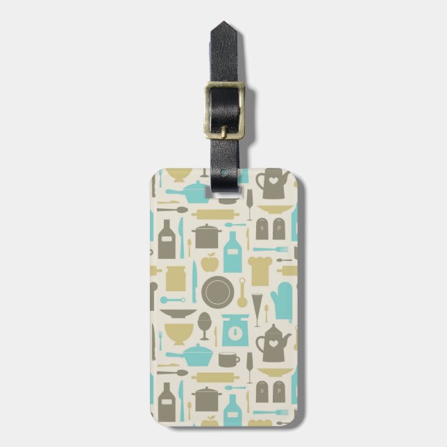 Pattern Of Kitchen Tools Luggage Tag (Front Vertical)