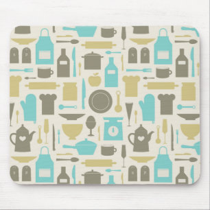 Pattern Of Kitchen Tools Mouse Mat