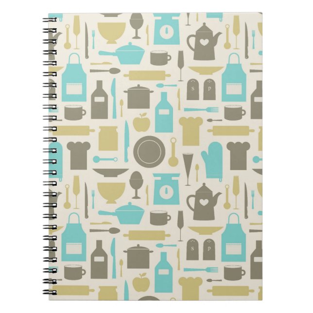 Pattern Of Kitchen Tools Notebook (Front)