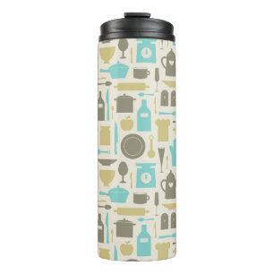 Pattern Of Kitchen Tools Thermal Tumbler