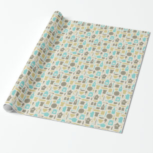 Pattern Of Kitchen Tools Wrapping Paper