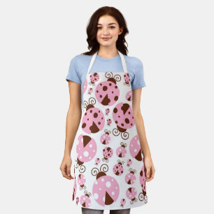 Pattern Of Ladybugs, Cute Ladybugs, Pink Ladybugs Apron